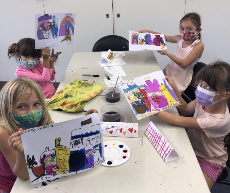 kidzart multimedia art class elementary lesson